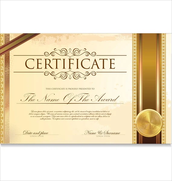 diploma veya sertifika şablonu, vektör çizim