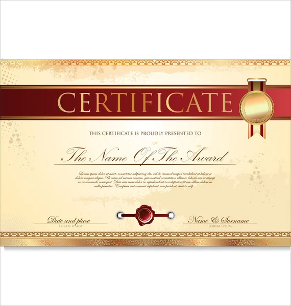 diploma veya sertifika şablonu, vektör çizim