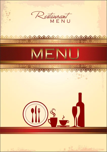 Modèle de menu doré — Image vectorielle