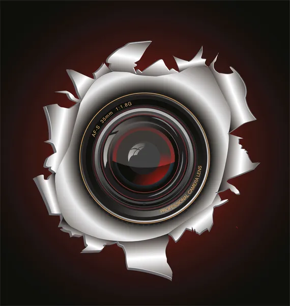 Camera lens achtergrond — Stockvector