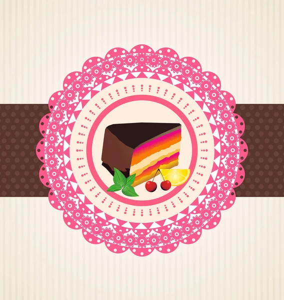 Schattig cupcake ontwerpsjabloon — Stockvector