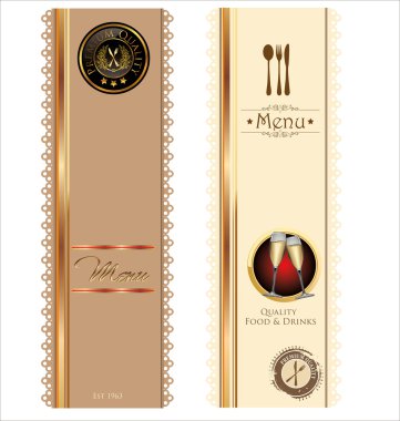 Restoran, Cafe, bar kahvehane için menü