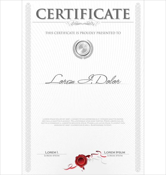 Modèle de certificat — Image vectorielle