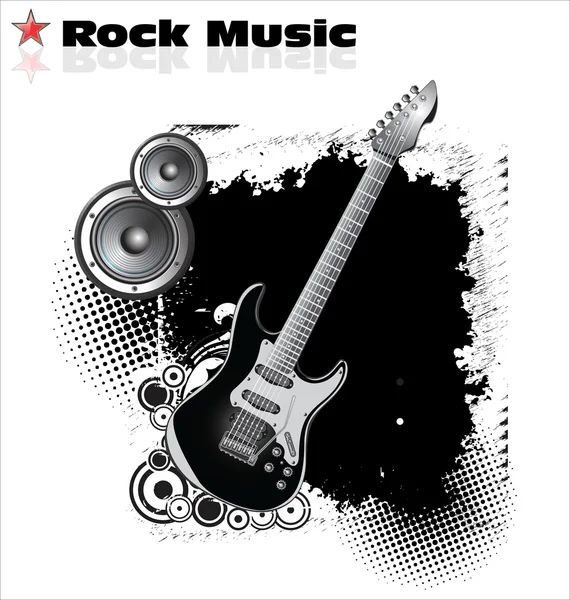 Rock muziek achtergrond — Stockvector