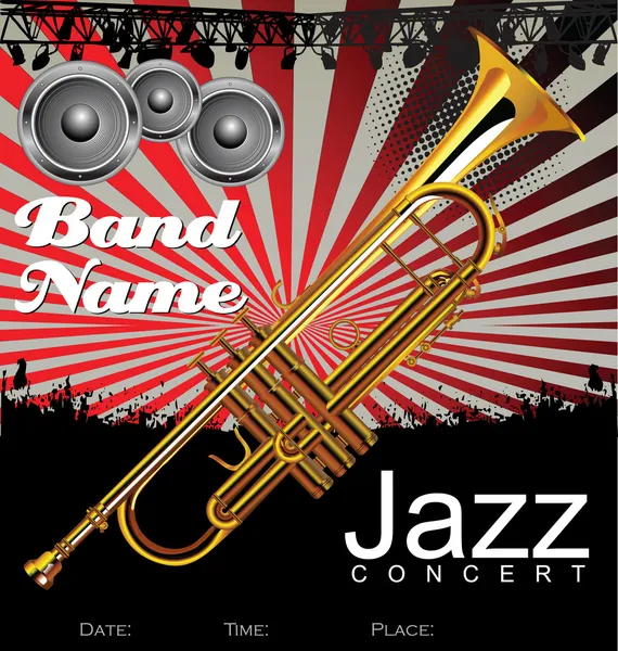 Fond musical - Concert JAZZ — Image vectorielle