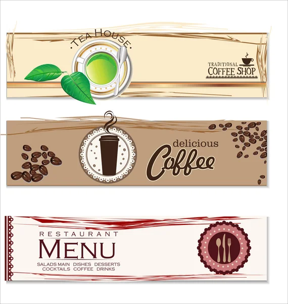 Label café en restaurant — Stockvector