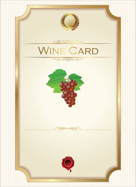 Εικονογράφηση φορέας κρασιού κάρτα — Διανυσματικό Αρχείο