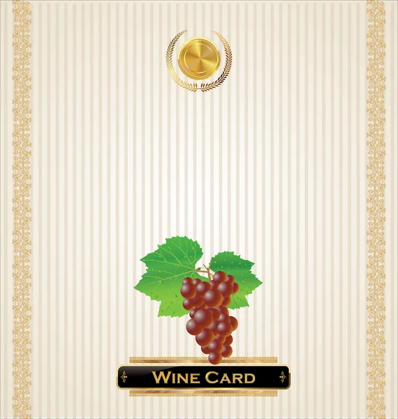 Ilustración vector tarjeta de vino — Vector de stock