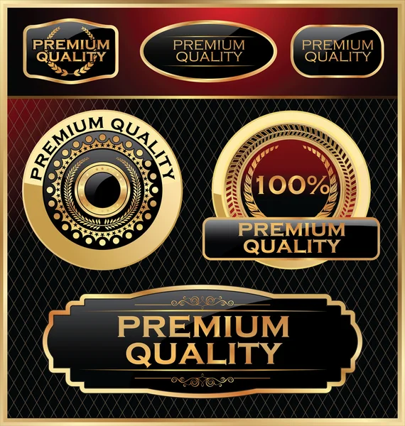 Set de etiquetas de calidad premium — Vector de stock