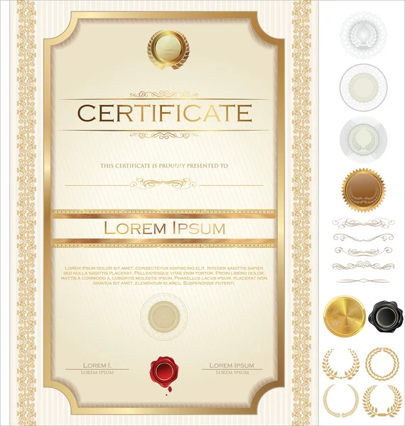 Modèle de certificat — Image vectorielle