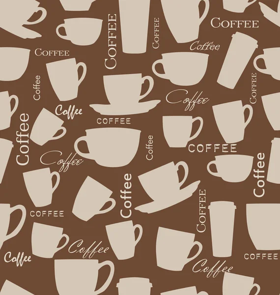 Seamless coffee background — Stock Vector