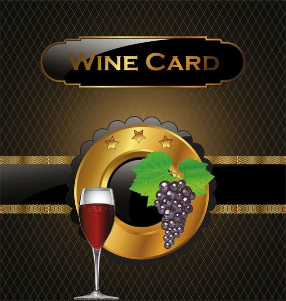 Wine card — Stock Vector