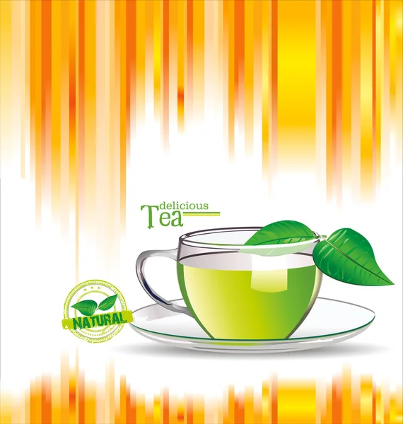 Πολύχρωμο τσάι φόντο — Διανυσματικό Αρχείο