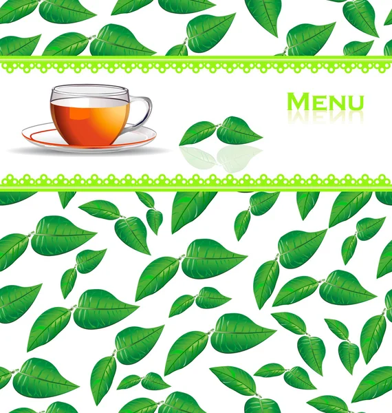 Tea menu — Stock Vector