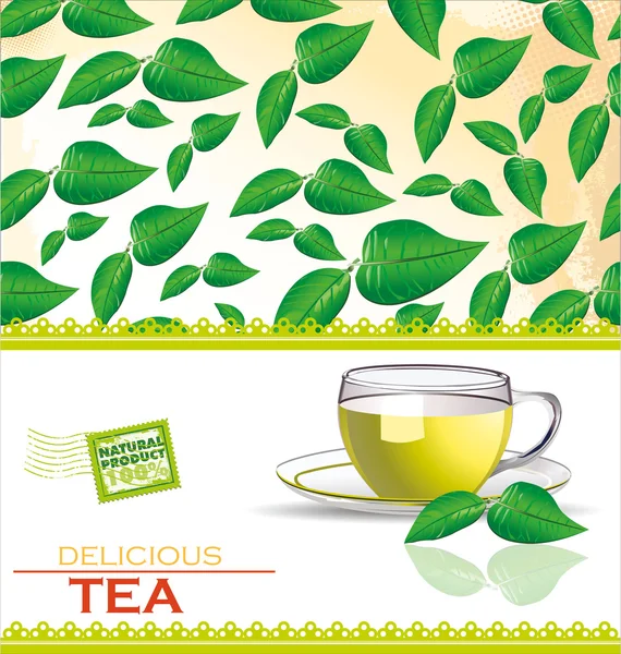 Tea menü — Stock Vector