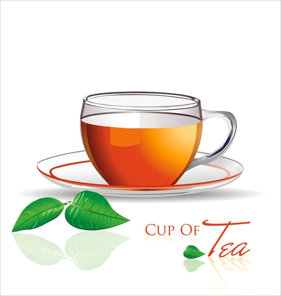 Cup of tea background vector illustration — Stock Vector