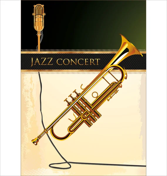 Cartel del concierto de Jazz — Vector de stock