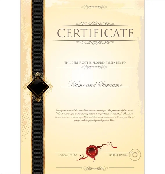 Certificate template — Stock Vector