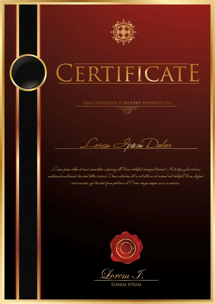 Luxury certificate template — Stock Vector