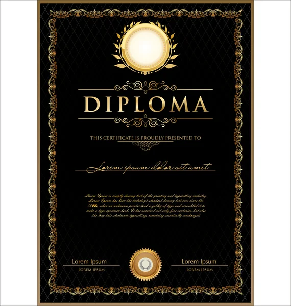 lüks diploma veya sertifika şablonu