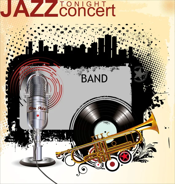 Jazz concert - Public viewing — Stockvector