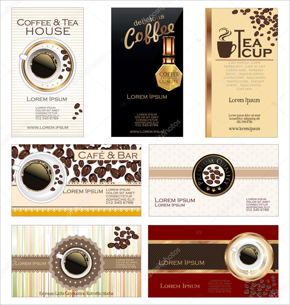 Business cards for cafe and restaurant