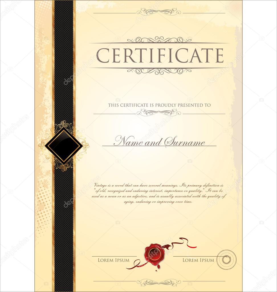 Certificate template Stock Vector Image by ©totallyout #20 Pertaining To Stock Certificate Template Word