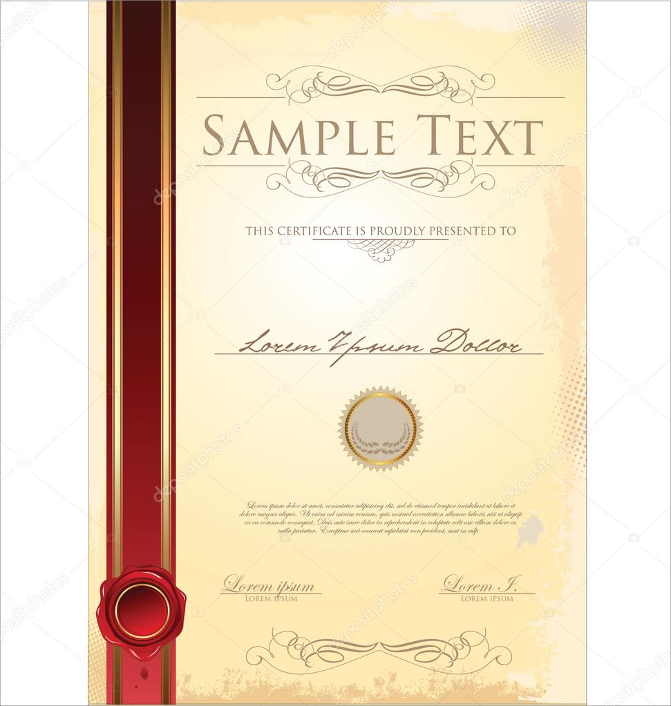 Certificate template