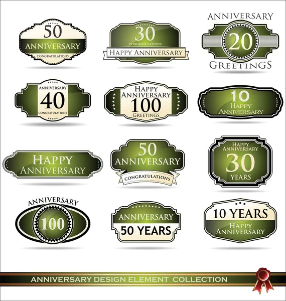 Anniversary labels — Stock Vector