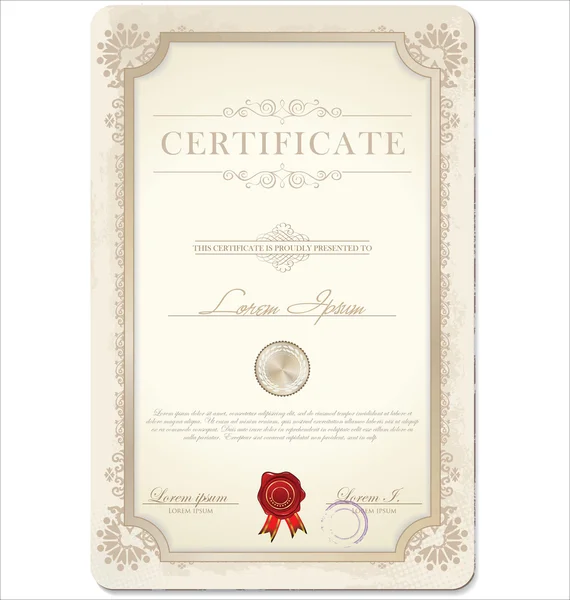 Szablon certyfikatu. Ilustracja wektorowa — Wektor stockowy