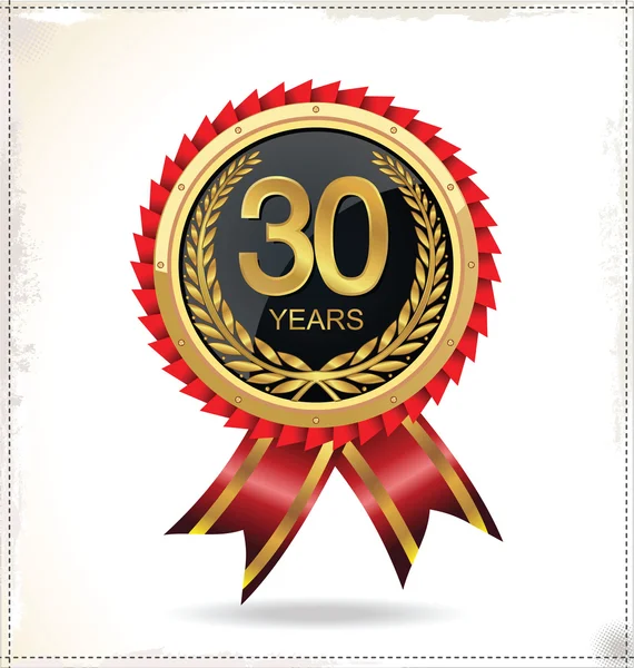 Anniversary golden label — Stock Vector