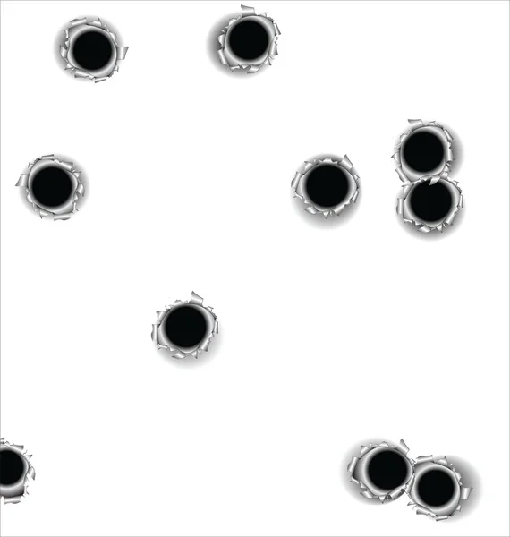 Bullet holes — Stock Vector