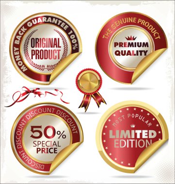 Premium Kalite altın Etiketler vektör
