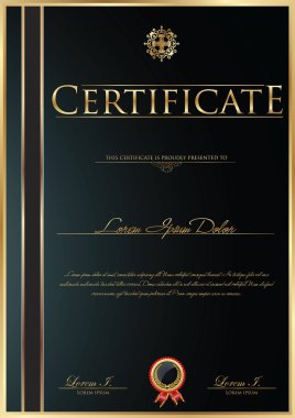 Certificater template clipart