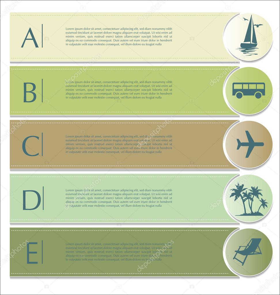 Travel infographics options banner