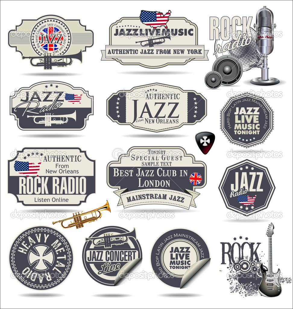 Music stamps and labels