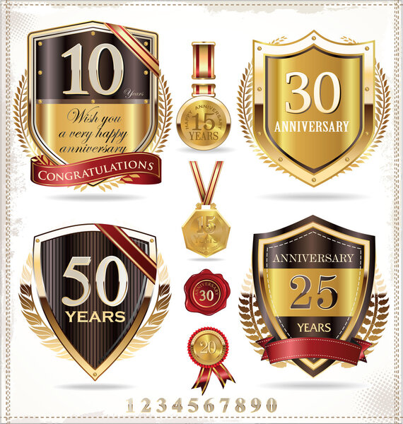 Юбилейные золотые этикетки
