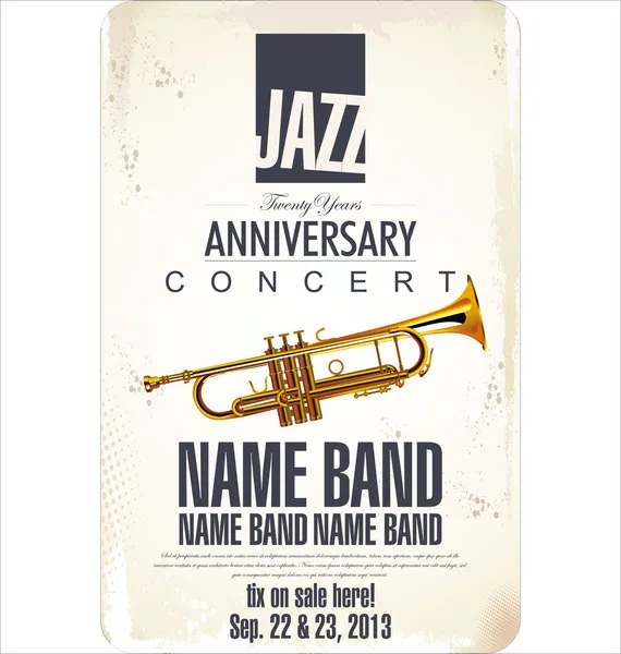 Jazz concert poster — Stockvector