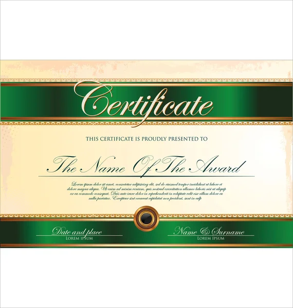 Certificate template — Stock Vector