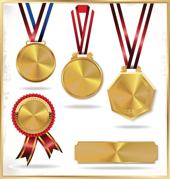 Juego de medallas — Vector de stock