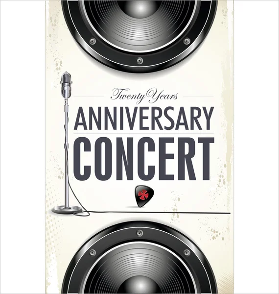 Юбилейный концертный плакат — стоковый вектор