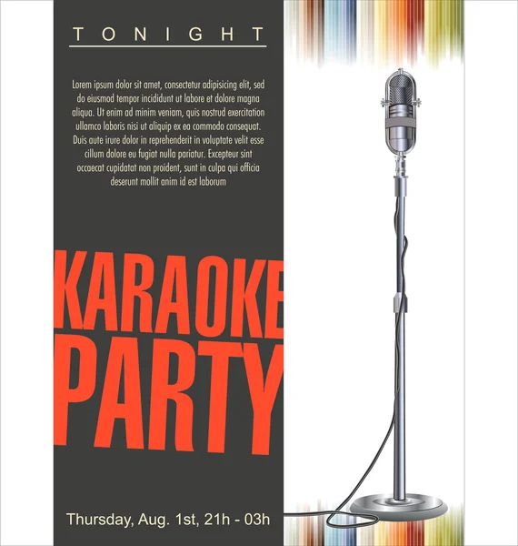 Sfondo del karaoke — Vettoriale Stock