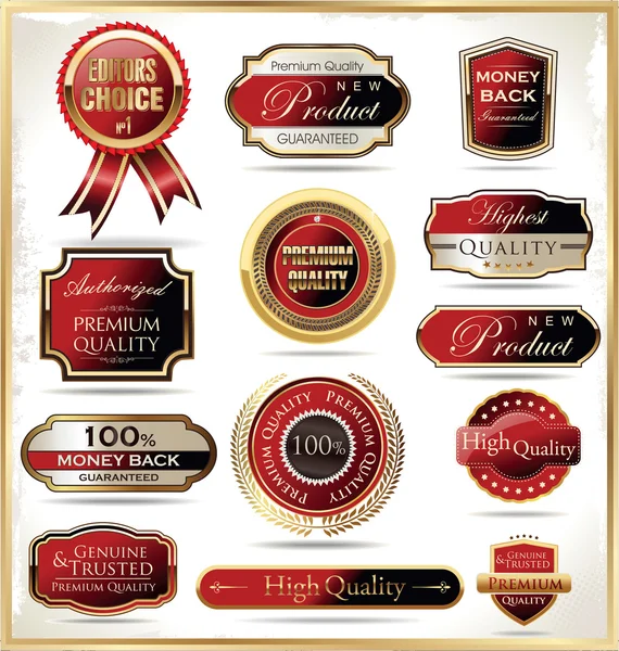 Premium quality labels — Stock Vector