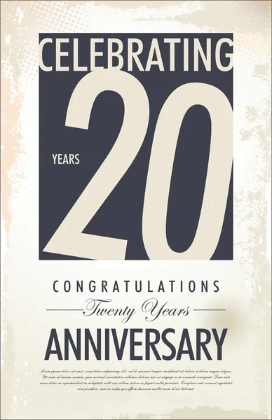 20 yıl yıldönümü retro arka plan