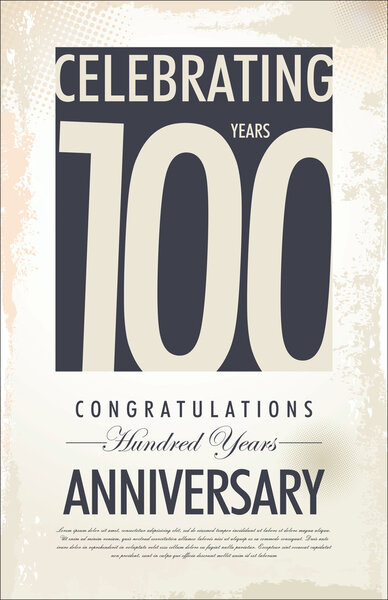 100-летний юбилей ретро
