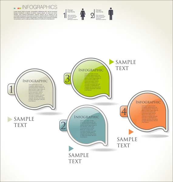 Modello di progettazione infografica — Vettoriale Stock