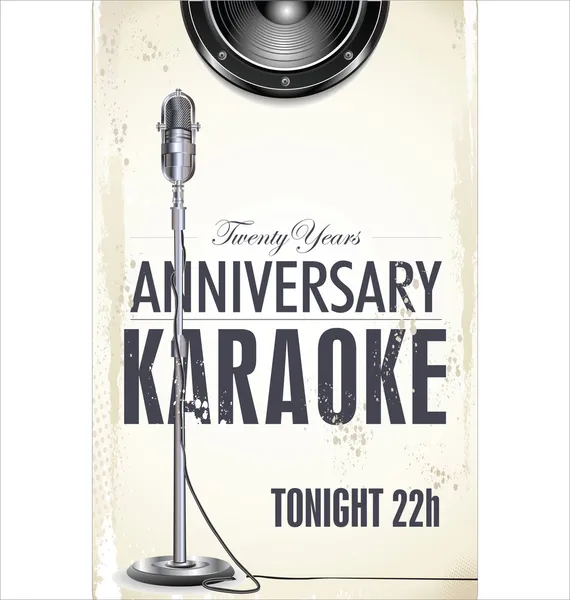 Cartel de fiesta de karaoke — Vector de stock