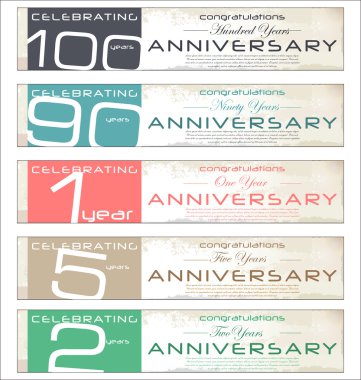 Yıldönümü retro arka plan