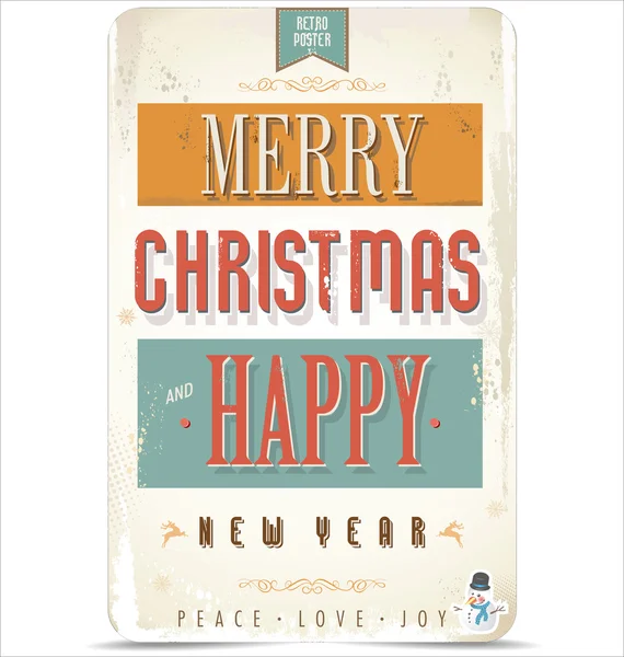 Boldog új évet, és a merry christmas háttér — Stock Vector