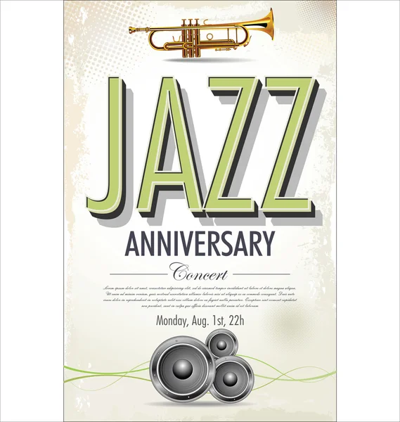 Jazz concert poster — Stockvector